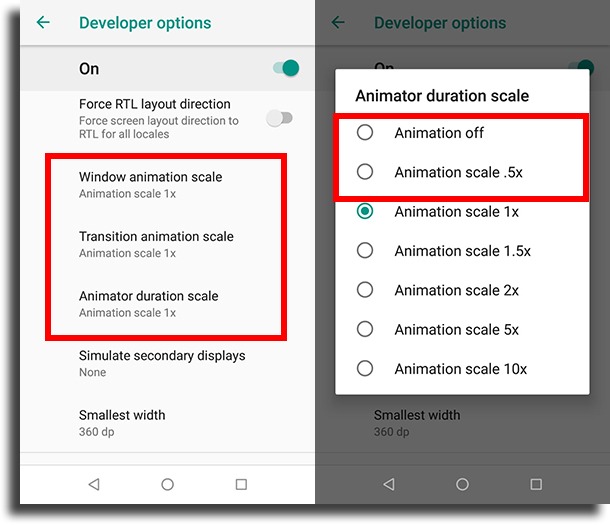 Slow down animations make Android faster