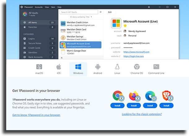 Compatibility 1Password vs browser passwords