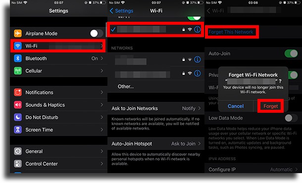 Forget this network disable Wi-Fi auto-join on iPhone