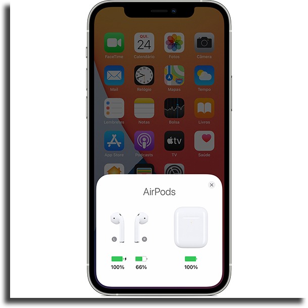 icone de carregamento AirPods só carregam de um lado