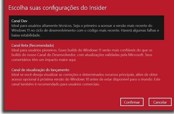 instalar o windows 11 dev