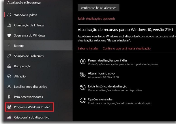 instalar o windows 11 insider