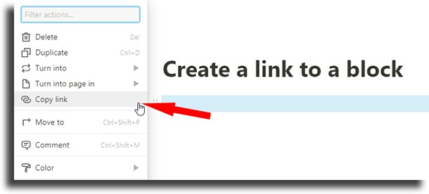 Create a link to a block 