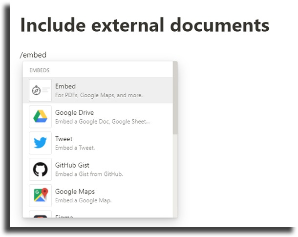 Include external documents notion tips and tricks