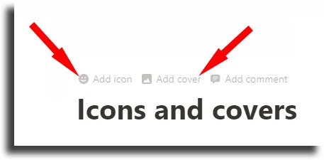 Icons and Covers notion tips and tricks