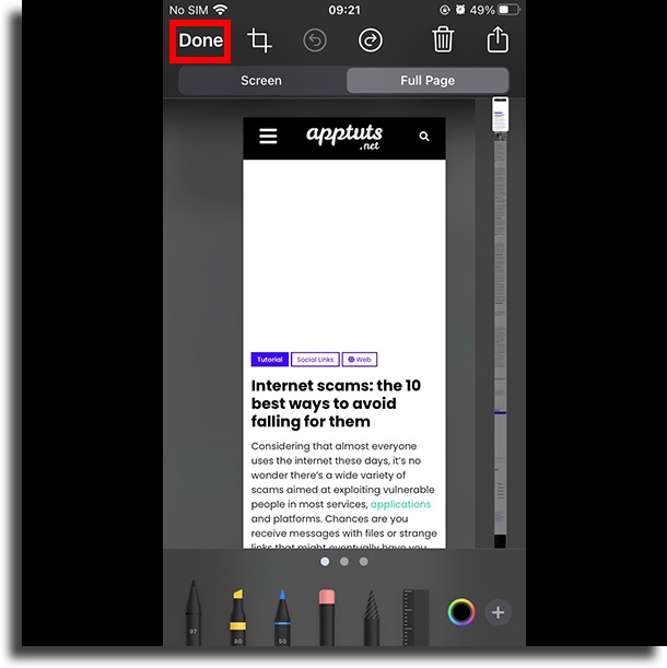 How to natively take a full page screenshot on iPhone  - 95