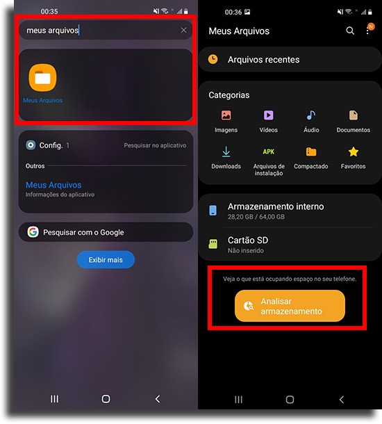 analisar armazenamento encontrar e apagar apps que você nunca usa