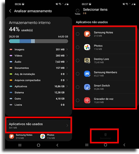 meus arquivos desinstalar 