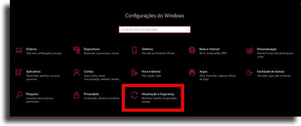 atualização e segurança 