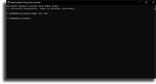 comando no prompt 