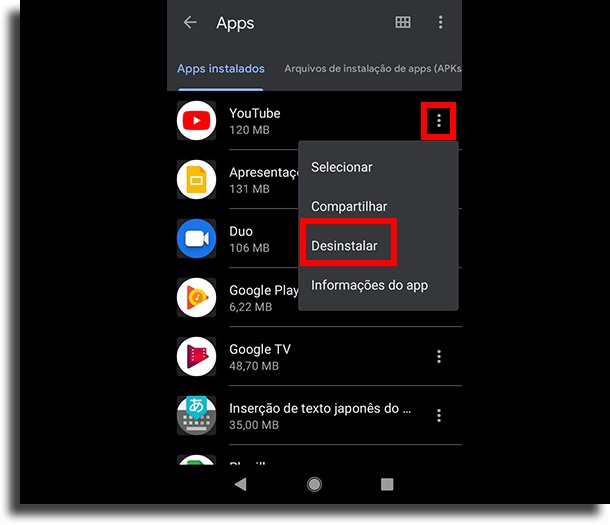 desinstalar encontrar e apagar apps que você nunca usa