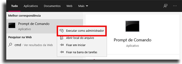 executar como administrador Windows 10 está ativado