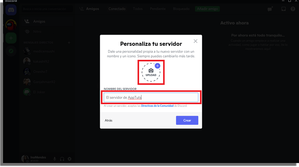 Paso 5 Crear un servidor en Discord 
