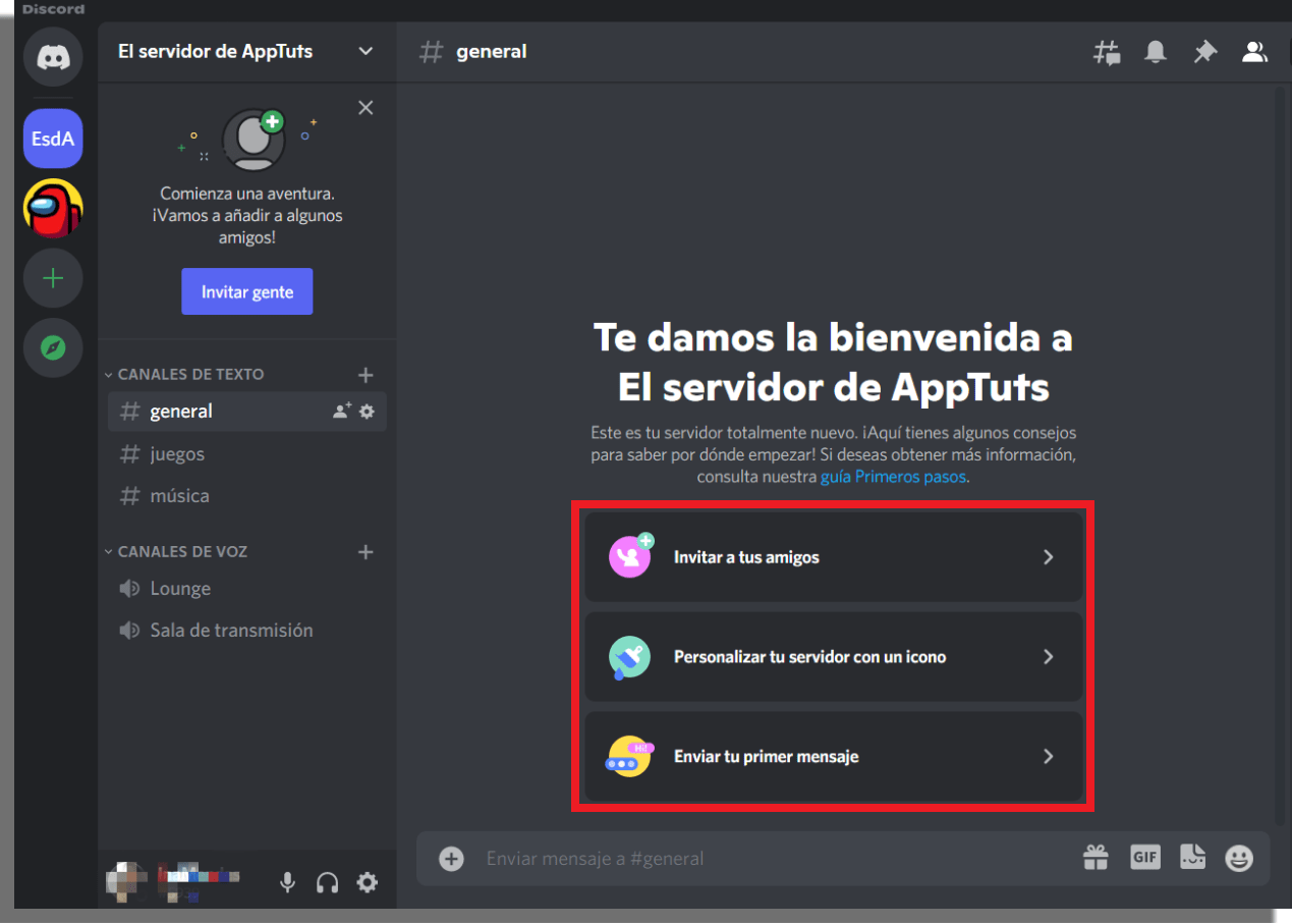 Paso 6 agregar amigos e icono