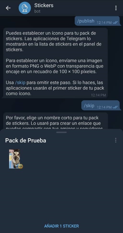 Paso 17 Publicar Sticker