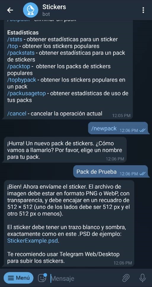 Paso 6 Cómo crear stickers en Telegram
