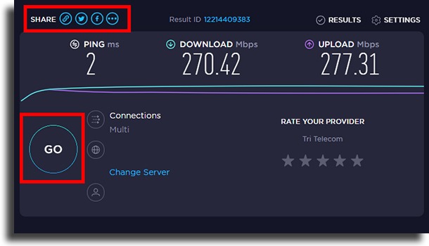 share or go again test internet speed