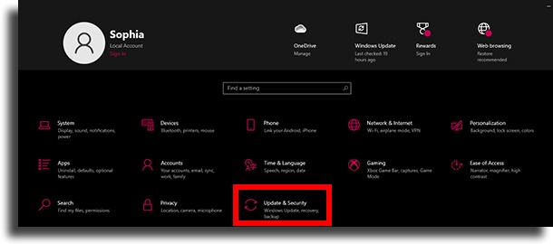 Go to Update and security check if Windows 10 is activated