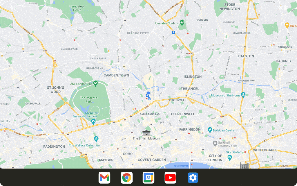 Android 12L taskbar
