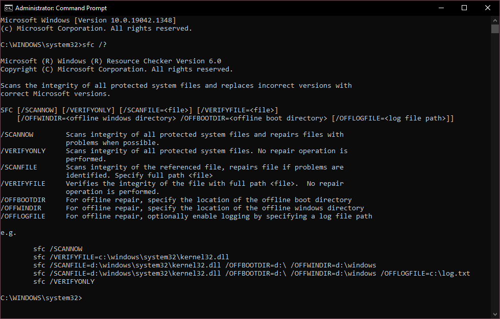 Find information about commands command prompt tricks