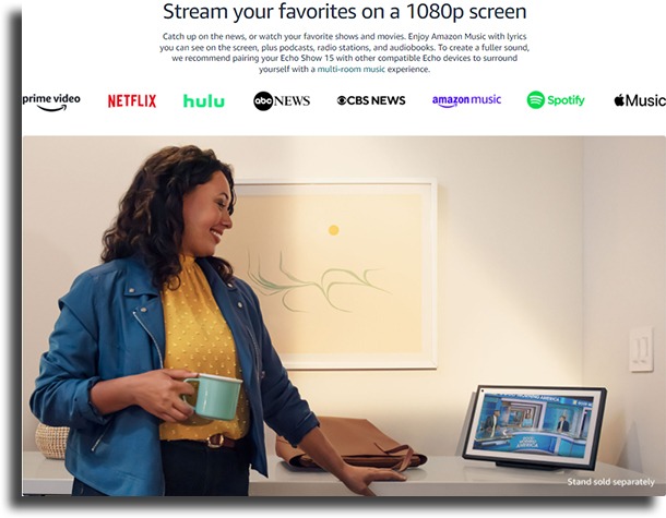 stream what you want Echo Show 15