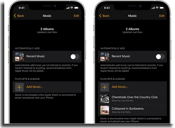 Apple Music offline music on Apple Watch