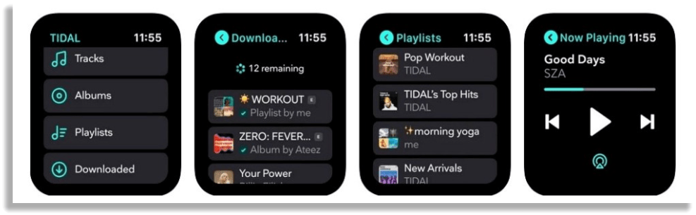 TIDAL Escuchar música offline en Apple Watch