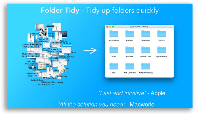 Folder Tidy app para organizacao arquivos no Mac