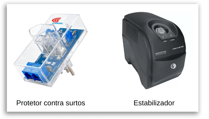 SSD dica para manter seguro protetor de surto e estabilizador