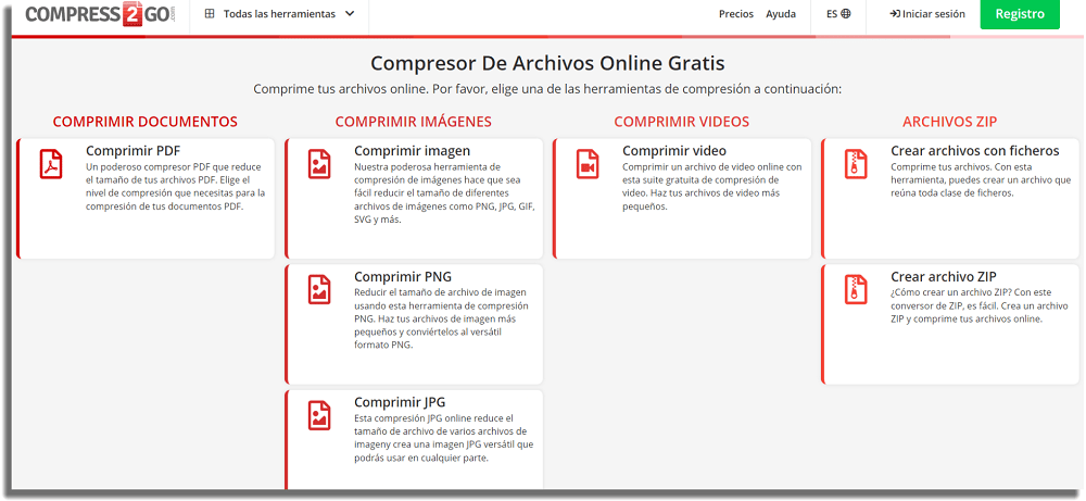 Compress2Go los mejores compresores de video y archivos online gratuitos