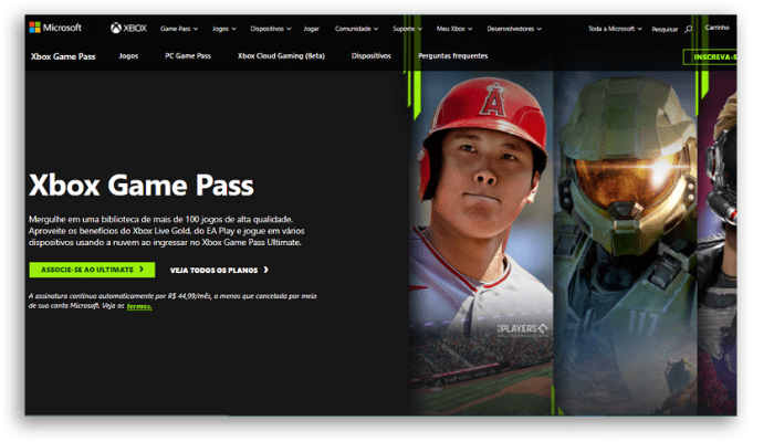 Xbox Game Pass programa assinatura da Microsoft 