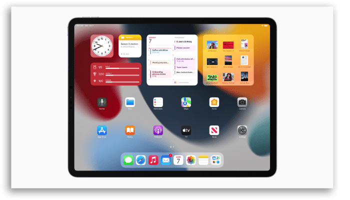 iPadOS 14 e 15 multitarefas e widgets