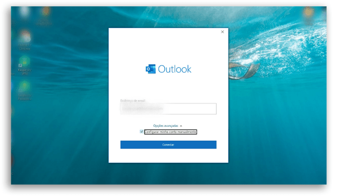 como habilitar o Gmail no Outlook