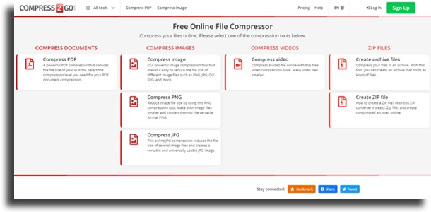 Compress2Go best video and file compressors online for free