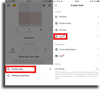 Google Voice Q&A TikTok enable