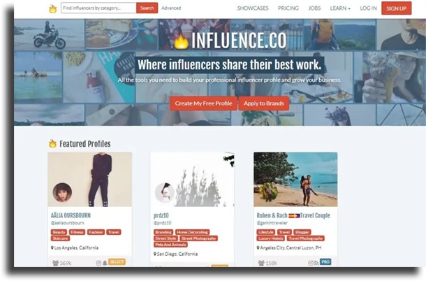 Influence.co hire digital influencers