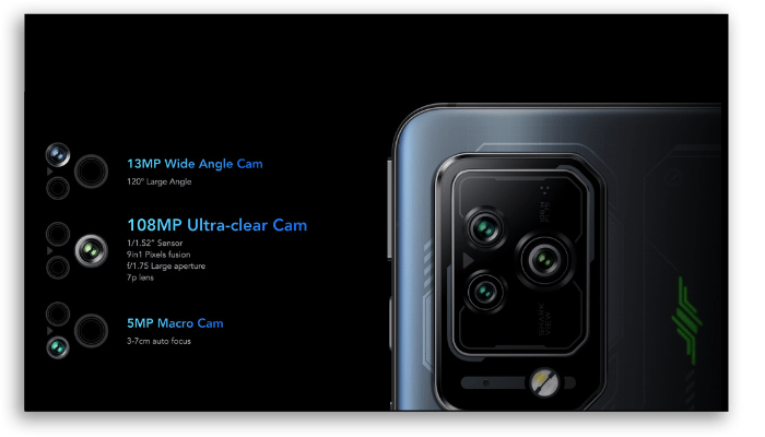 Black Shark 5 Pro cameras