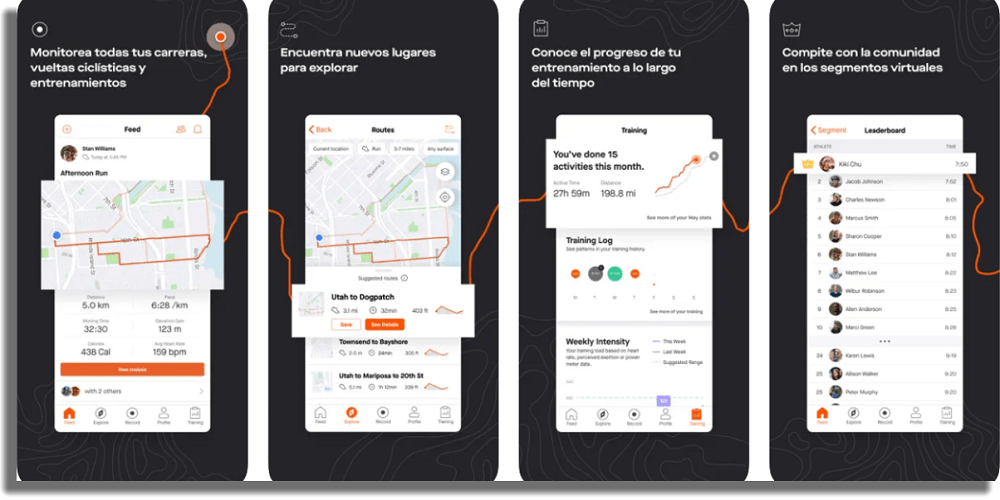 Strava aplicaciones para medir la distancia recorrida
