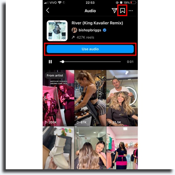 Save audio instagram reels