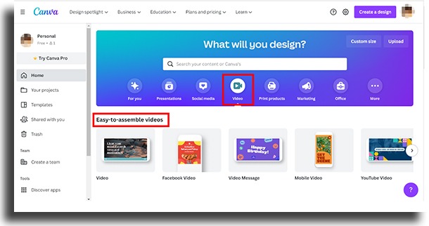 Canva home edit videos with canva