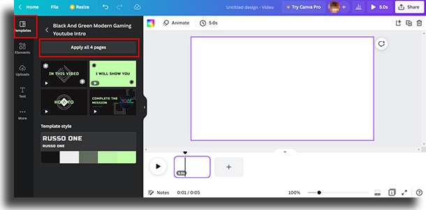 Canva apply templates edit videos with canva