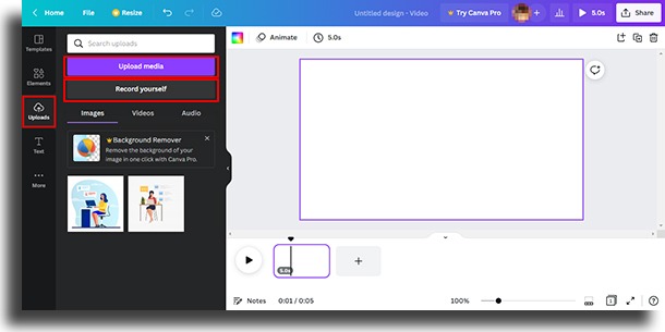 Canva uploads edit videos with canva