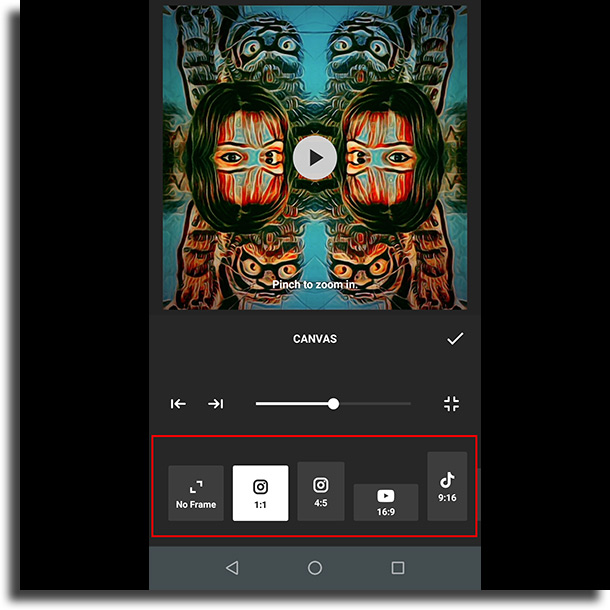 choosing format video editor on android