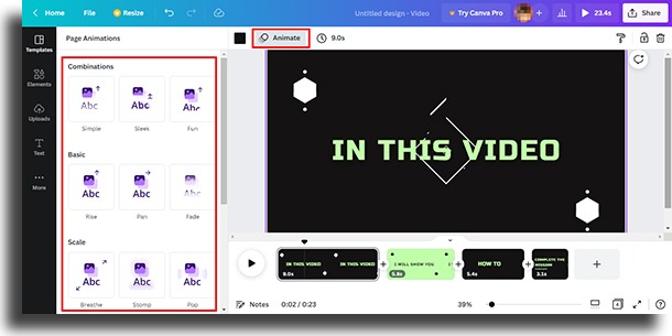 Canva animate edit videos with canva