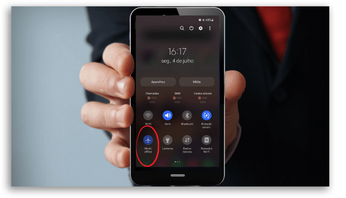 modo avião para não aparecer online no WhatsApp