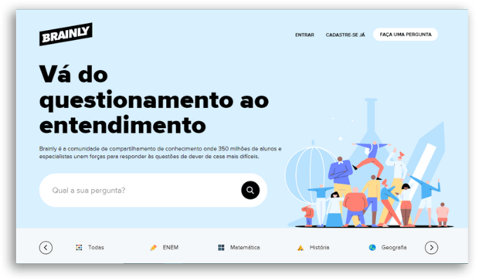 aplicativos de aprendizagem Brainly