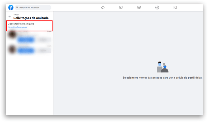 Como cancelar solicitação de amizade no Facebook no PC