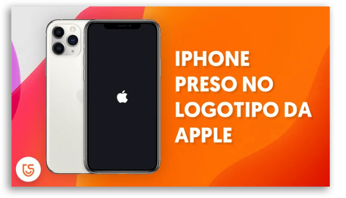 iPhone travado no logotipo da Apple