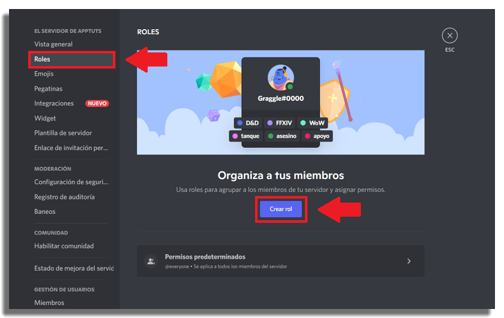 crear y asignar funciones 