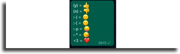 shortcuts for whatsapp web text into emojis